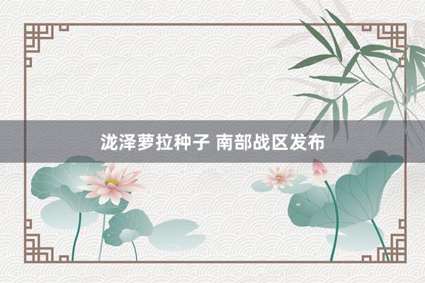 泷泽萝拉种子 南部战区发布