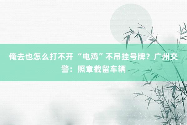 俺去也怎么打不开 “电鸡”不吊挂号牌？广州交警：照章截留车辆