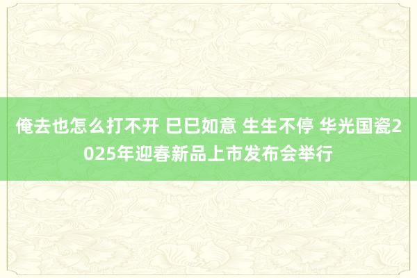 俺去也怎么打不开 巳巳如意 生生不停 华光国瓷2025年迎春新品上市发布会举行