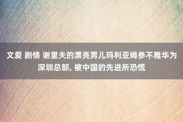 文爱 剧情 谢里夫的漂亮男儿玛利亚姆参不雅华为深圳总部， 被中国的先进所恐慌