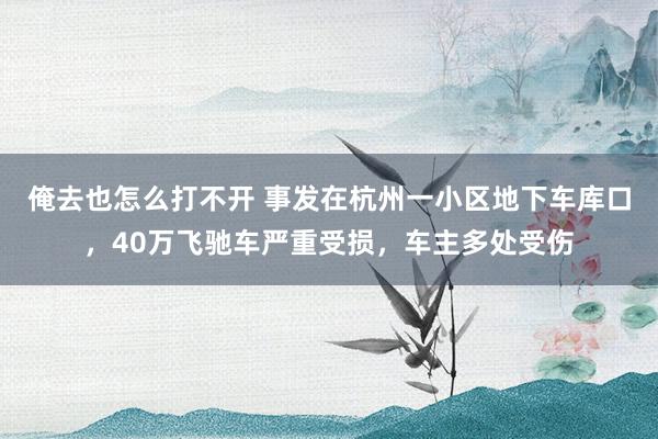 俺去也怎么打不开 事发在杭州一小区地下车库口，40万飞驰车严重受损，车主多处受伤