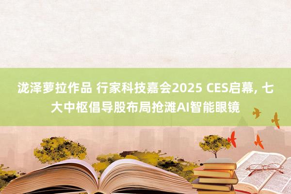 泷泽萝拉作品 行家科技嘉会2025 CES启幕， 七大中枢倡导股布局抢滩AI智能眼镜