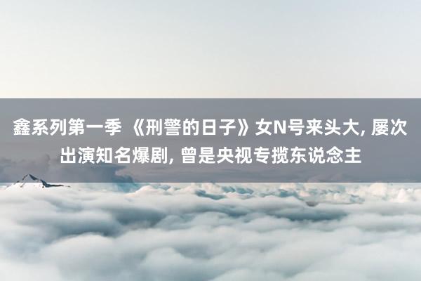 鑫系列第一季 《刑警的日子》女N号来头大， 屡次出演知名爆剧， 曾是央视专揽东说念主