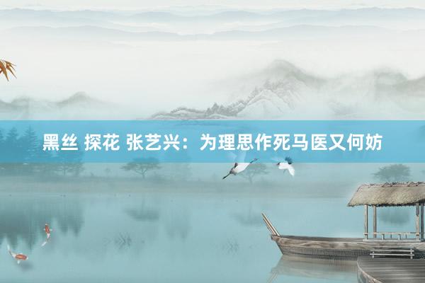 黑丝 探花 张艺兴：为理思作死马医又何妨